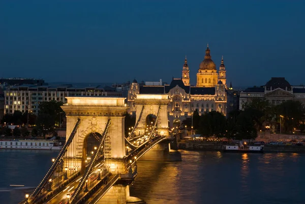 Szechenyi Chain Bridge Budapest — Stockfoto