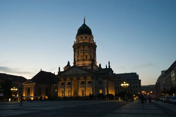 Francouzská Katedrála Berlín Večerních Hodinách — Stock fotografie