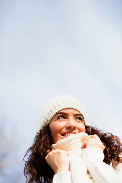 Young Woman Muffler Stock Photo