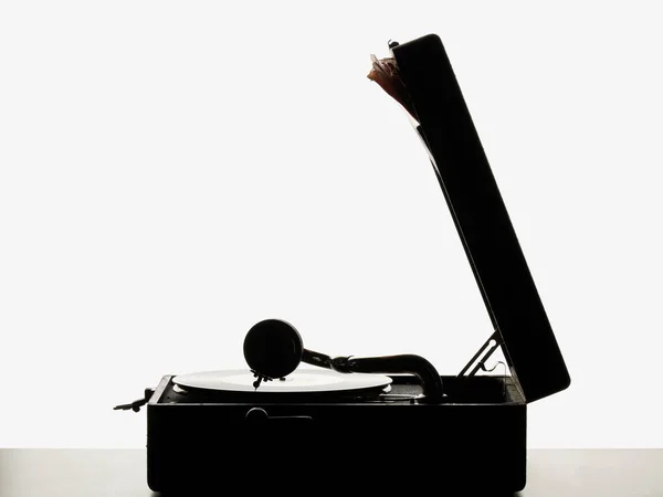 Vintage Record Player Isolated White Background — Stock Photo, Image