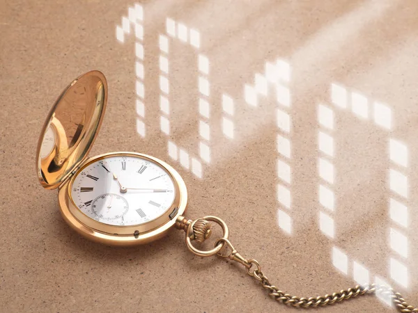 Pocket watch and digital time — Stock Photo, Image