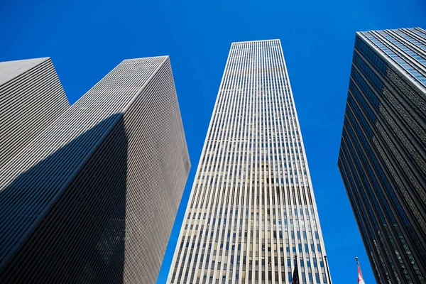 Los Rascacielos Nueva York Sobre Cielo Azul — Foto de Stock