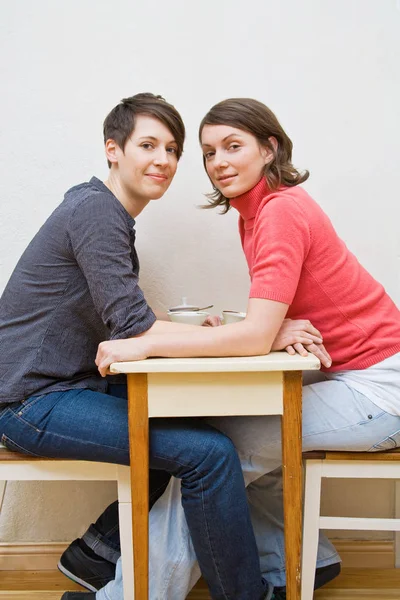Retrato Una Pareja Lesbiana — Foto de Stock