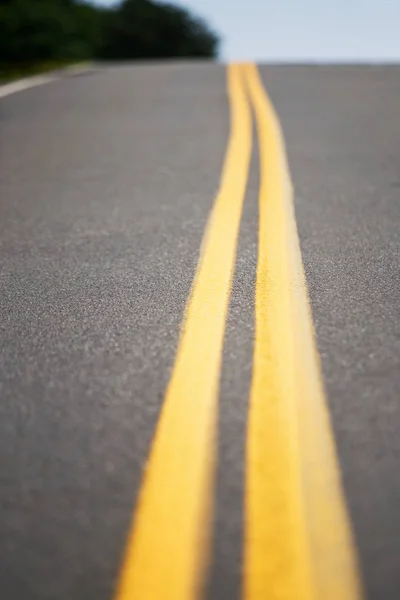 Sarı Yol Işaretleri Kapatın — Stok fotoğraf