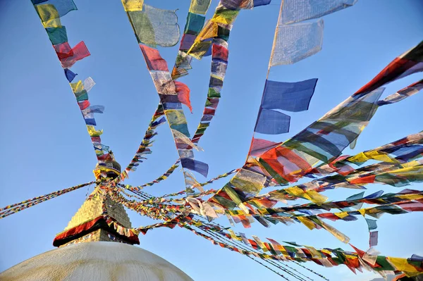 Drapeaux Prière Tibétains Katmandou Népal — Photo
