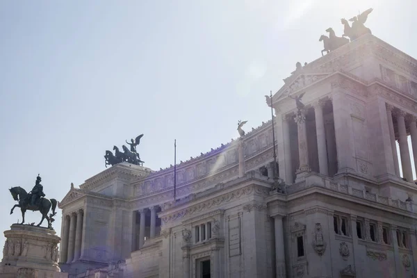 National Monument Vittorio Emanuele Róma Olaszország — Stock Fotó