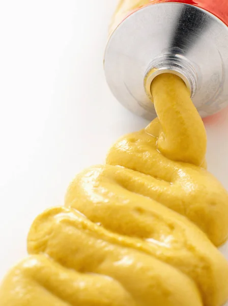 Close Tube Mustard — Stock Photo, Image