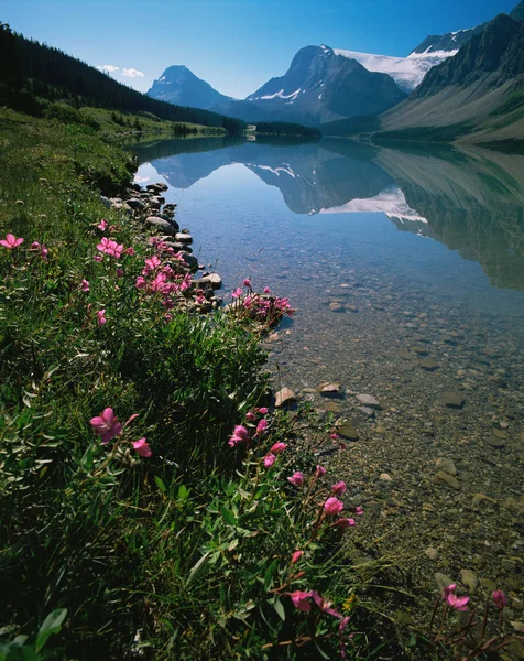 Bow tó a Banff Nemzeti Parkban — Stock Fotó