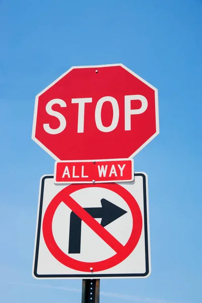 Road Signs Sky — Stock Photo, Image