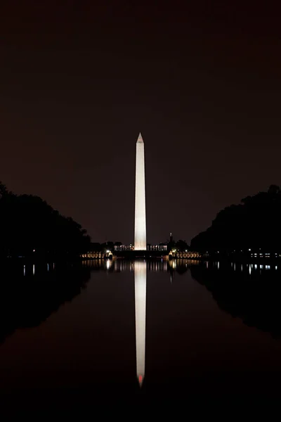 Washingtonmonumentet Natten Washington Usa — Stockfoto