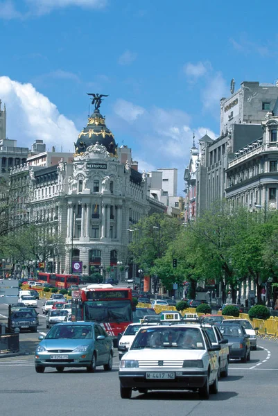 Gran V � a, Madrid, Španělsko — Stock fotografie