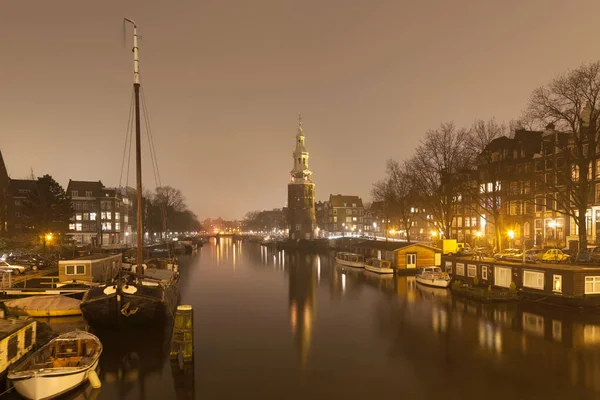 Montelbaanstoren Oudeschans Amsterdam Nizozemsko — Stock fotografie