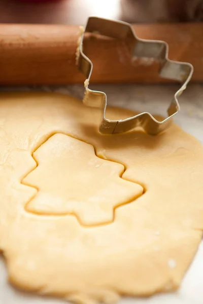 Julgran Formade Cookie — Stockfoto