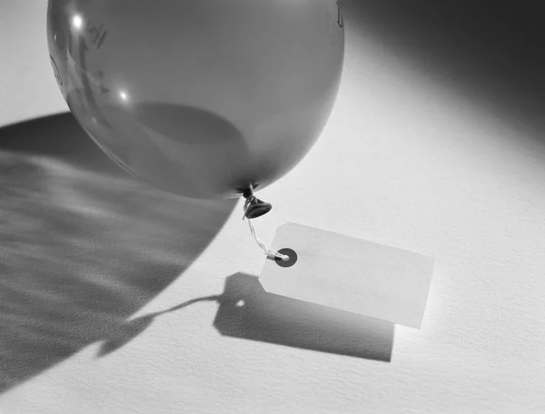 Ballong Med Etikett Närbild — Stockfoto