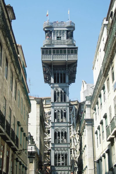 Elevador Santa Justa Lizbona Portugalia — Zdjęcie stockowe