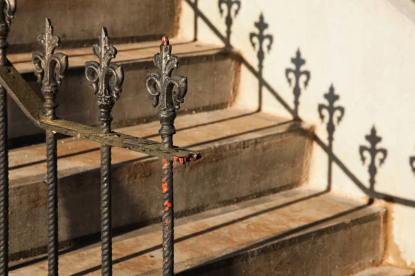 Steps Wrought Iron Railings — 스톡 사진