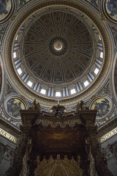 Basílica San Pedro Interior Ciudad Del Vaticano — Foto de Stock