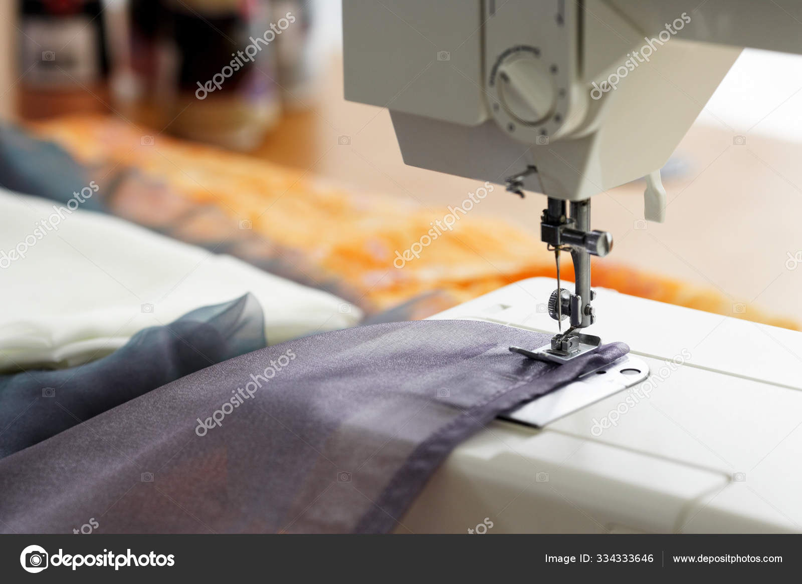 Fabric Sewing Machine Stock Photo by ©ImageSource 334333646