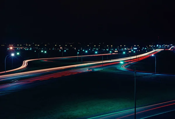 Luci Autostrada Fuoco Selettivo — Foto Stock