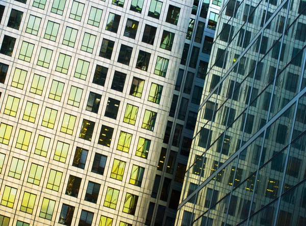 Detail Van Het Kantoorgebouw Aan Canary Wharf Londen Verenigd Koninkrijk — Stockfoto