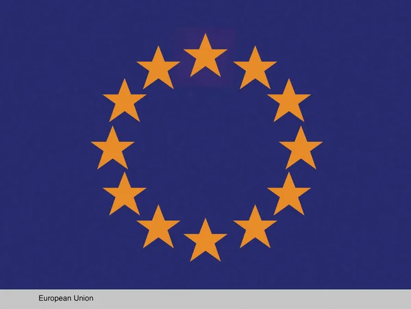 Union Européenne Sur Fond Bleu — Photo
