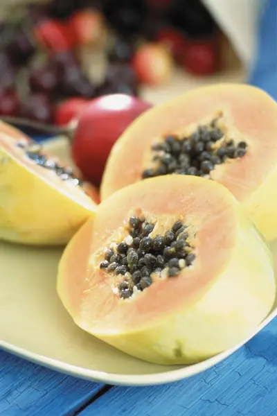 Papayas Fruit Bord — Stockfoto