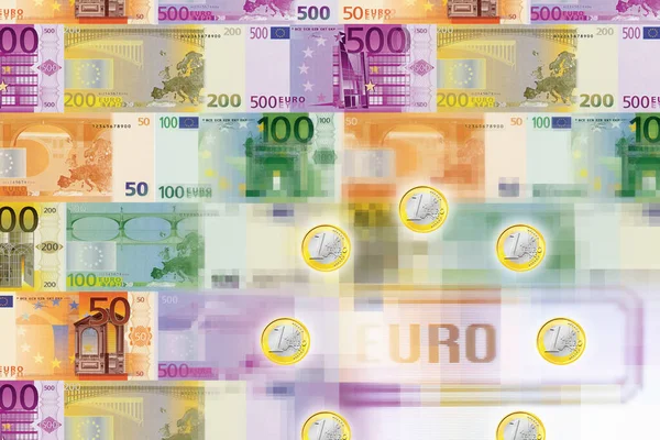 Euro Currency Close — 图库照片