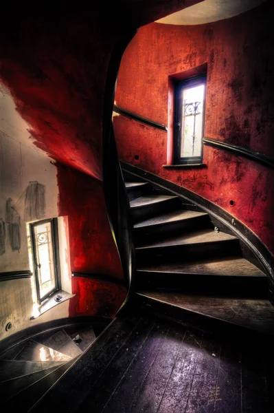 Dilapidated Staircase House Stock Image
