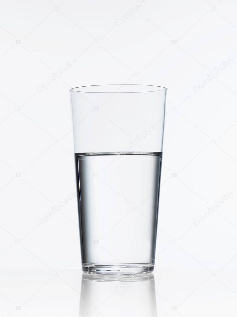 Studio shot of glass of water