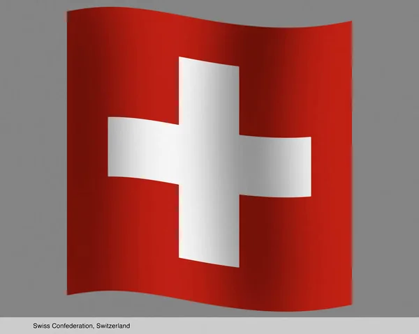 スイス連邦スイス国旗 — ストック写真