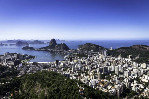 Μακρινή Θέα Του Βουνού Sugarloaf Και Guanabara Bay Ρίο Ντε — Φωτογραφία Αρχείου