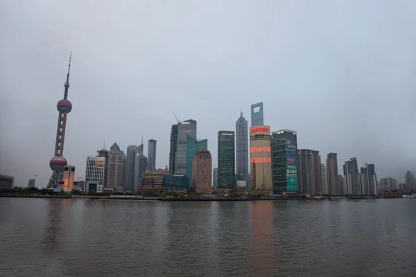 Çin Şangay Pudong Silueti — Stok fotoğraf