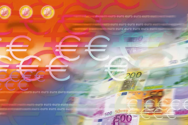 Cyfrowo Generowany Obraz Waluty Euro — Zdjęcie stockowe