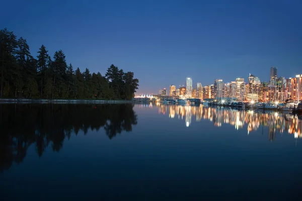 Vancouver Skyline Stanley Park — Fotografia de Stock