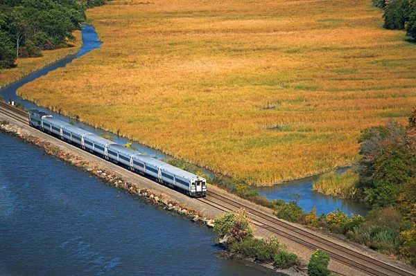 Северный Поезд Метро Вид Сверху — стоковое фото