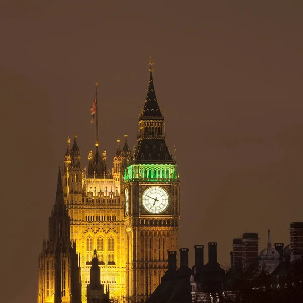 Big Ben Parliament Lit Night — 스톡 사진