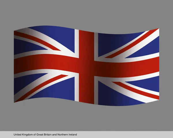 Σημαία Του Ηνωμένου Βασιλείου Απομονωμένη Γκρι Φόντο — Φωτογραφία Αρχείου