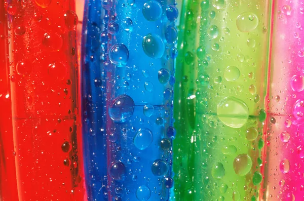 Kapky vody na plast — Stock fotografie
