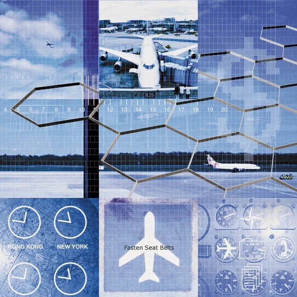 International Air Travel Screen — Stock Photo, Image