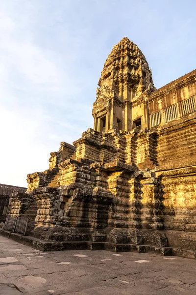 Sunrise Temple Courtyard Angkor Wat Siem Reap Cambodia — Stock Photo, Image