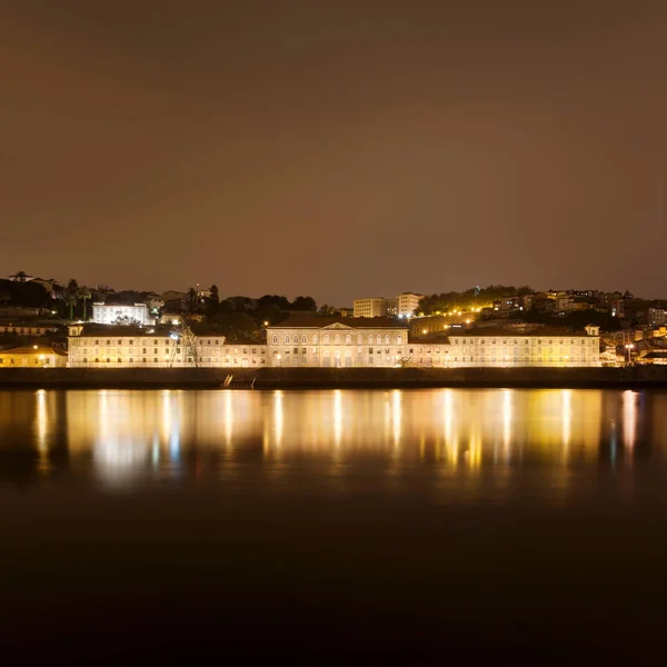 Bývalý Celní Úřad Nyní Kongresové Centrum Alfandega Noci Řeka Douro — Stock fotografie