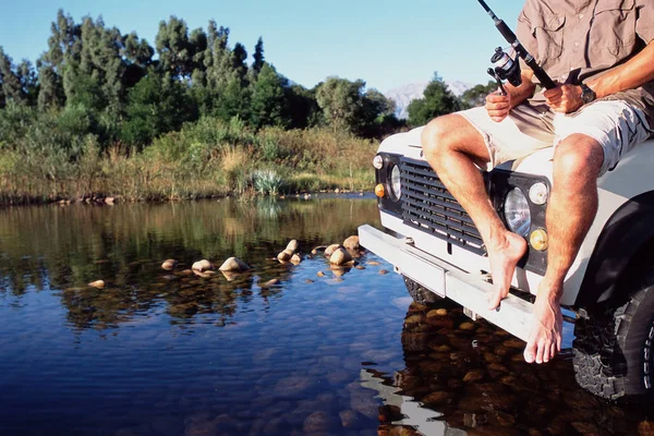 Man Fiskar Safari — Stockfoto