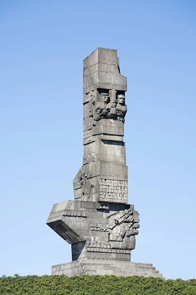Monumento Del Ejército Polaco Sobre Cielo — Foto de Stock