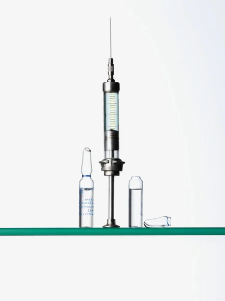 Syringe Medicine Shelf — 스톡 사진