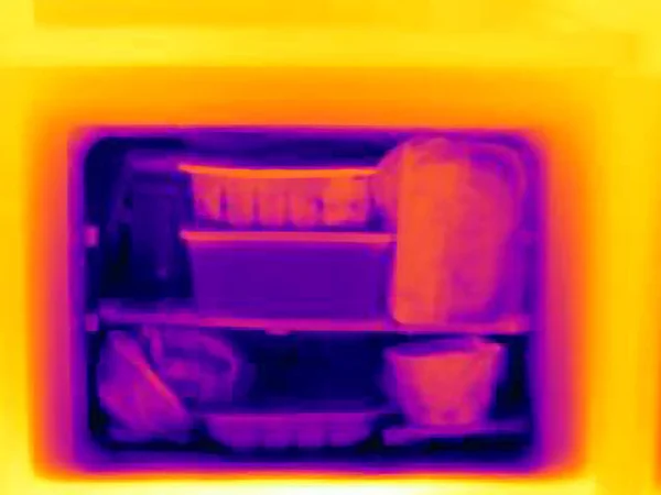 冷冻机的热成像 — 图库照片