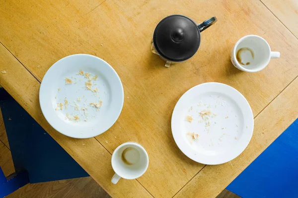 Overhead View Breakfast Table — ストック写真