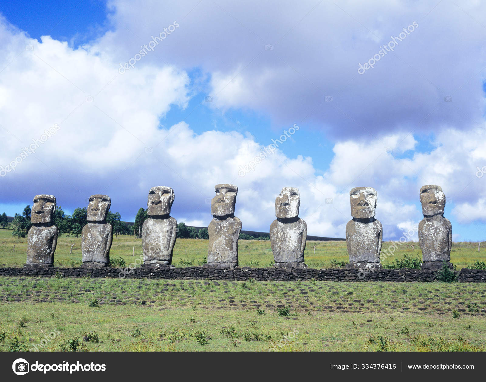 Easter Island Moai Statues Stock Photo by ©ImageSource 334376416
