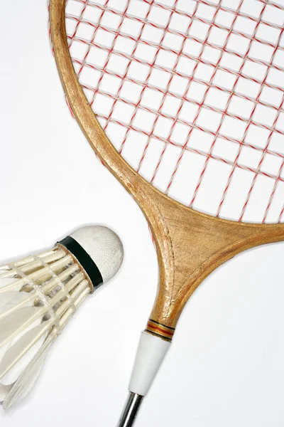 Rakiety do badmintona i wolant — Zdjęcie stockowe