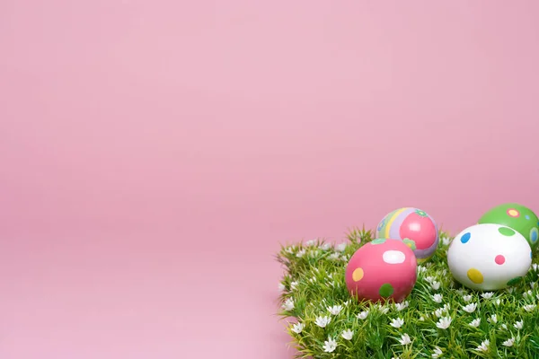 Huevos Pascua Hierba — Foto de Stock