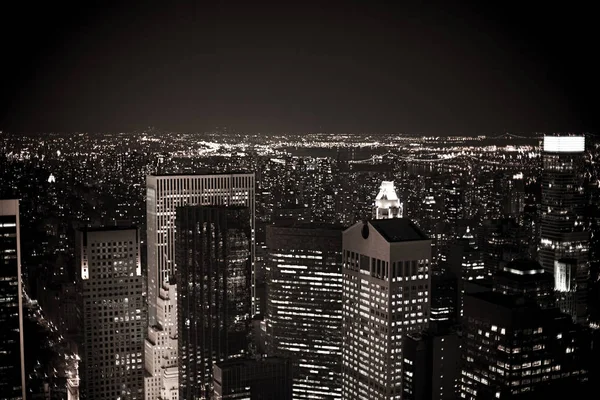 Midtown Manhattan Natten — Stockfoto